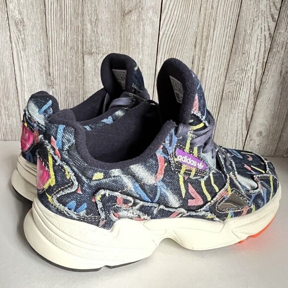 Adidas Originals Women's Denim Falcon Fashion Retro Sneakers CG6249 Sz 6.5 - Picture 10 of 16